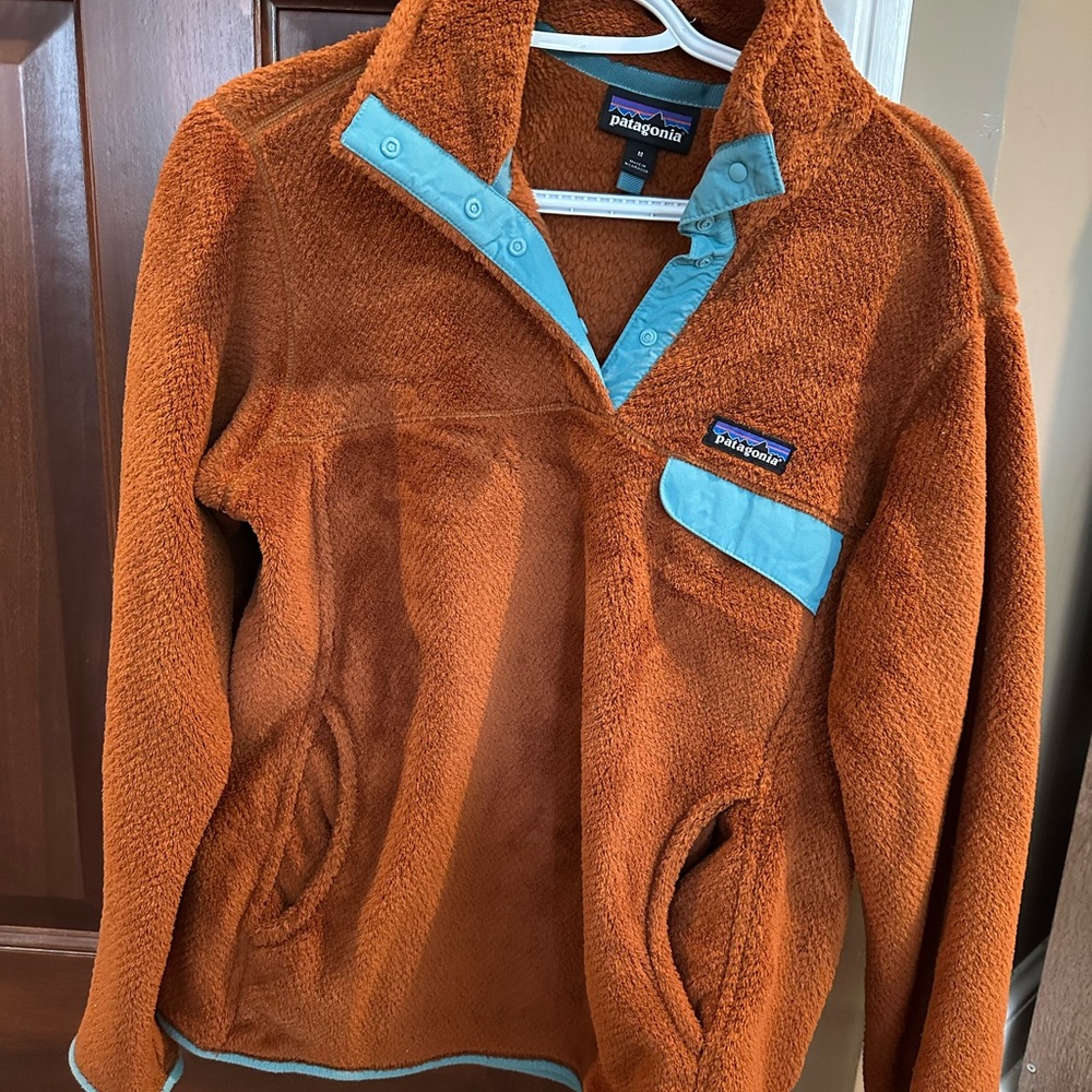 Patagonia Burnt Orange Fleece Jacket